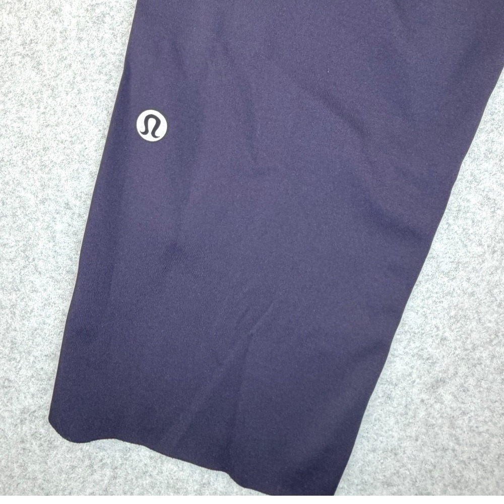 Lululemon Speed‎ Up Crop Leggings Purple Running Pants Size 6 Reflective Pockets